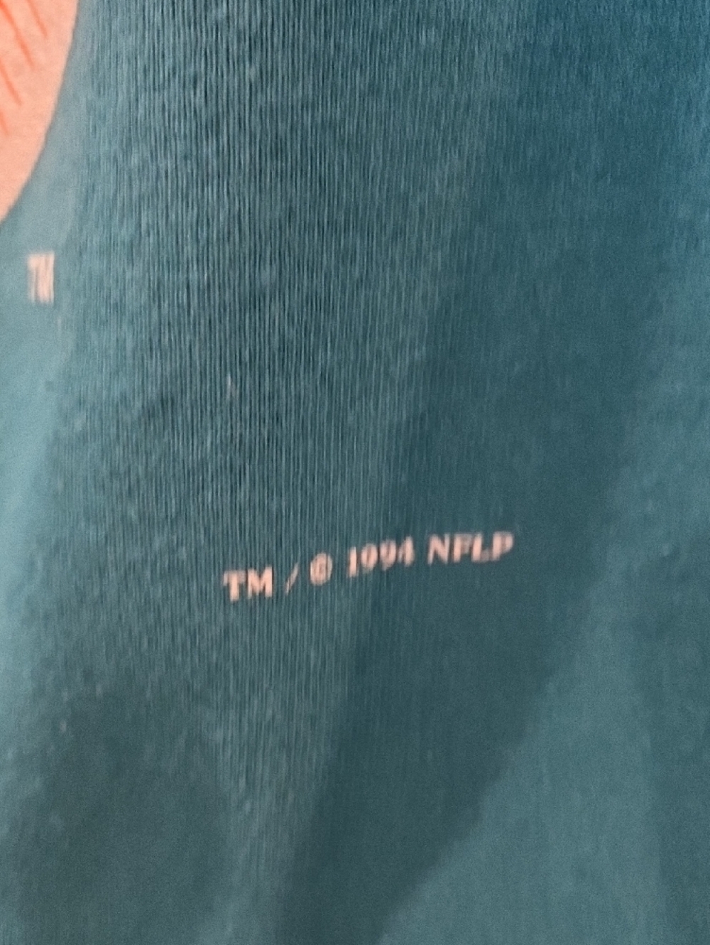 Vintage NUTMEG 1994 Miami Dolphins Teal Crewneck Sweatshirt - Picture 3 of 6